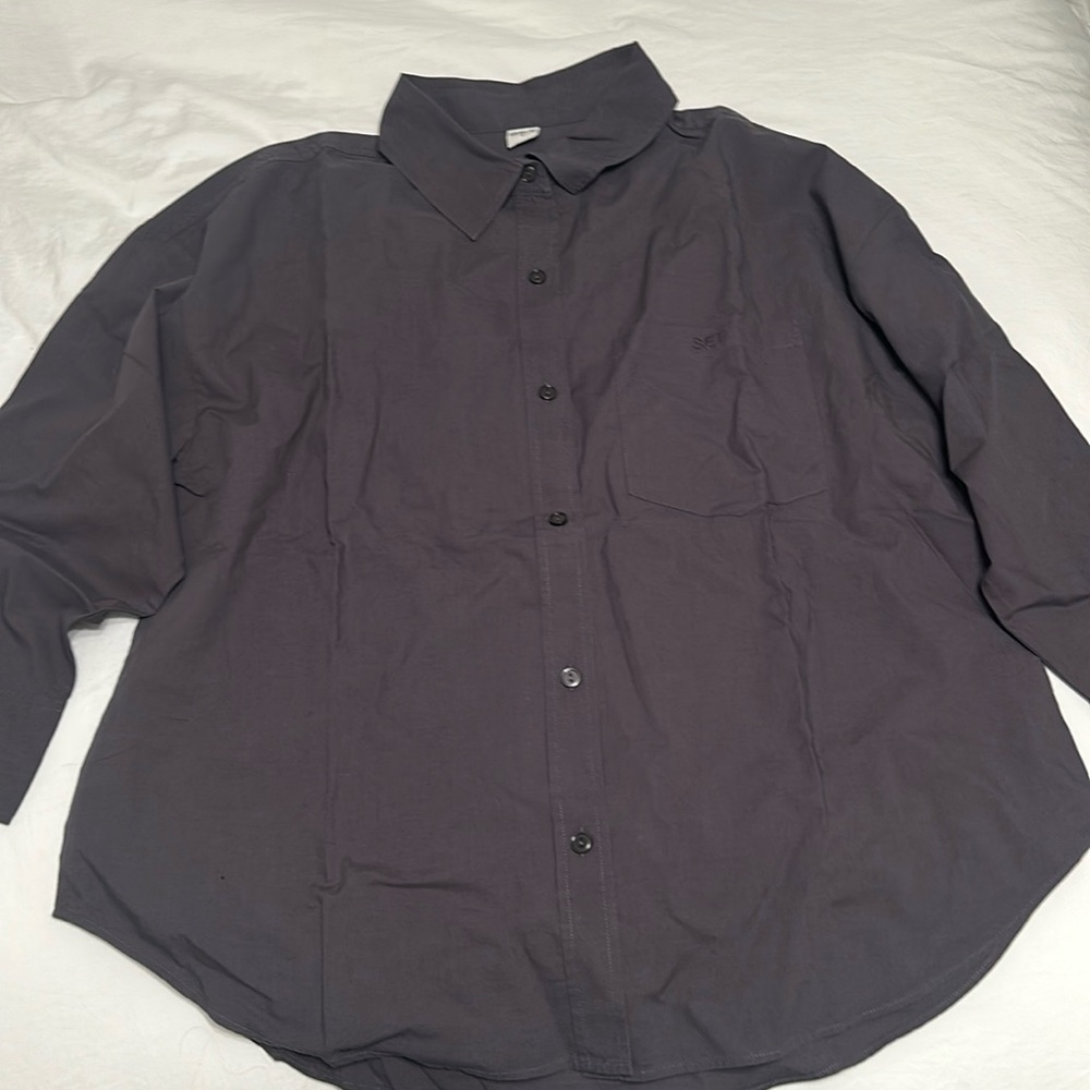 SET Active Charcoal Button-Down Shirt